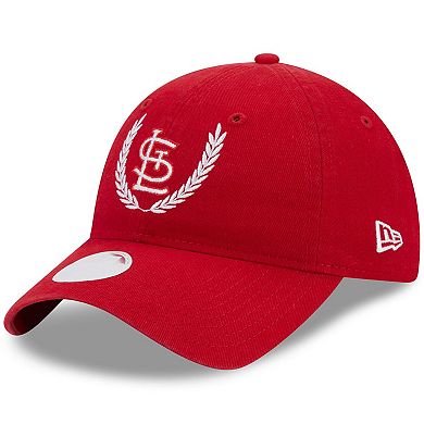 Women's New Era Red St. Louis Cardinals Leaves 9TWENTY Adjustable Hat