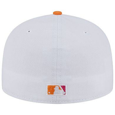 Men's New Era  White/Pink Los Angeles Angels 40th Season 59FIFTY Fitted Hat