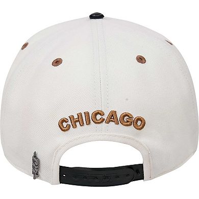 Men's Cream/Black Chicago Bulls Album Cover Snapback Hat