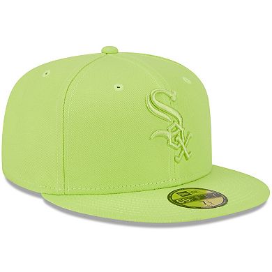 Men's New Era Neon Green Chicago White Sox 2023 Spring Color Basic 59FIFTY Fitted Hat