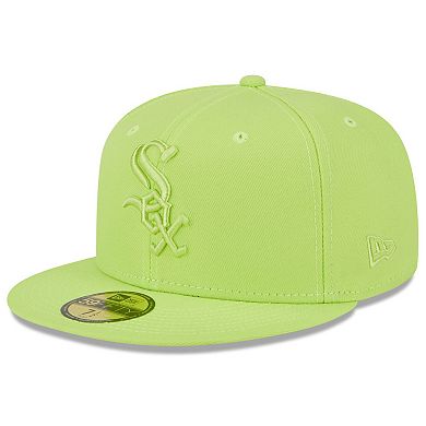 Men's New Era Neon Green Chicago White Sox 2023 Spring Color Basic 59FIFTY Fitted Hat