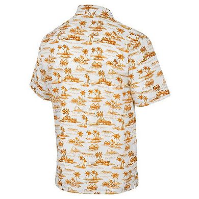 Men's Colosseum White Syracuse Orange Spontaneous is Romantic Camp Button-Up Shirt