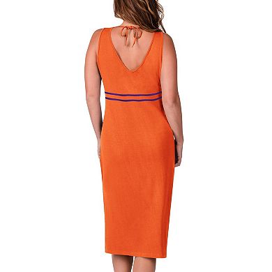 Women's G-III 4Her by Carl Banks Orange Clemson Tigers Training V-Neck Maxi Dress