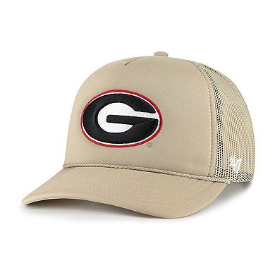 Men's '47 Khaki Georgia Bulldogs Foam Front Mesh Trucker Snapback Hat