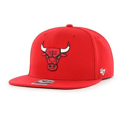 Men's '47  Red Chicago Bulls Sure Shot Captain Snapback Hat