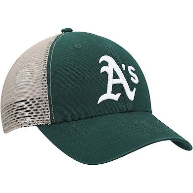 Men's '47  Green Oakland Athletics Flagship Wash MVP Trucker Snapback Hat