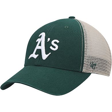 Men's '47  Green Oakland Athletics Flagship Wash MVP Trucker Snapback Hat