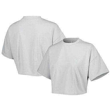 Men's Lusso Gray Boston Celtics Nola Faded Tonal Cropped T-Shirt