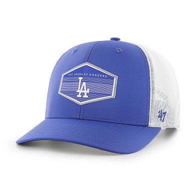Men's '47 Royal/White Los Angeles Dodgers Burgess Trucker Snapback Hat