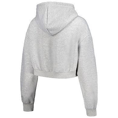 Women's The Wild Collective Heather Gray LAFC Cropped Pullover Hoodie