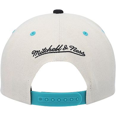 Men's Mitchell & Ness Cream/Black San Antonio Spurs Hardwood Classics Pop Snapback Hat