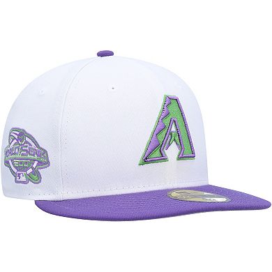 Men's New Era White Arizona Diamondbacks  Side Patch 59FIFTY Fitted Hat