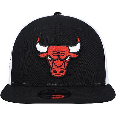 Men's New Era Black Chicago Bulls Pop Panels 9FIFTY Snapback Hat