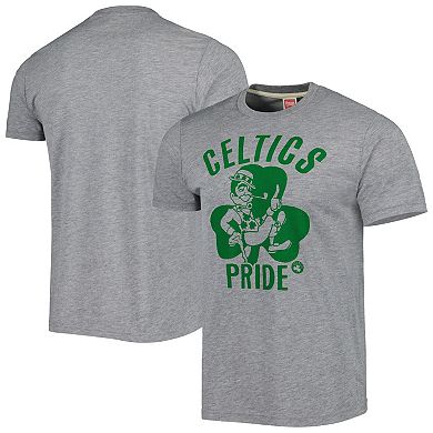 Unisex Homage Heather Gray Boston Celtics Hometown Hyper Local Tri-Blend T-Shirt