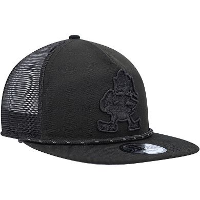 Men's New Era Black Cleveland Browns Illumination Golfer Snapback Trucker Hat