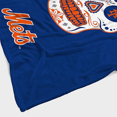 New York Mets 60'' x 70'' Sugar Skull Fleece Blanket