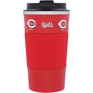 Cincinnati Reds 18oz Coffee Tumbler with Silicone Grip