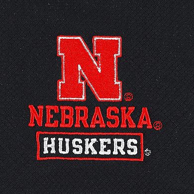 Men's Champion Black Nebraska Huskers Textured Quarter-Zip Jacket