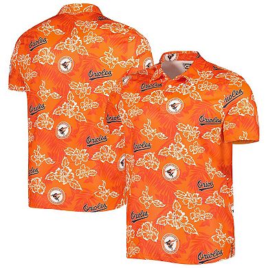 Men's Reyn Spooner Orange Baltimore Orioles Cooperstown Collection Puamana Print Polo