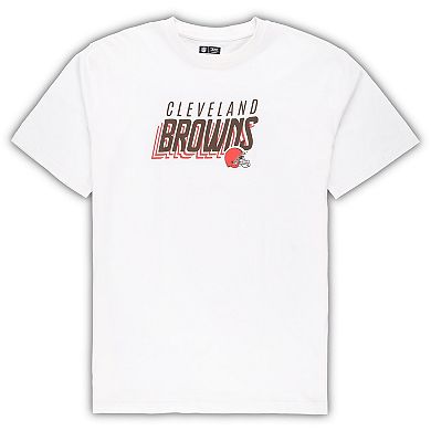 Men's Concepts Sport White/Charcoal Cleveland Browns Big & Tall T-Shirt and Shorts Set