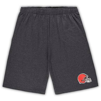 Men's Concepts Sport White/Charcoal Cleveland Browns Big & Tall T-Shirt and Shorts Set