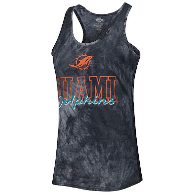 Women's Concepts Sport Charcoal Miami Dolphins Billboard Scoop Neck Racerback Tank Top and Shorts Sleep Set