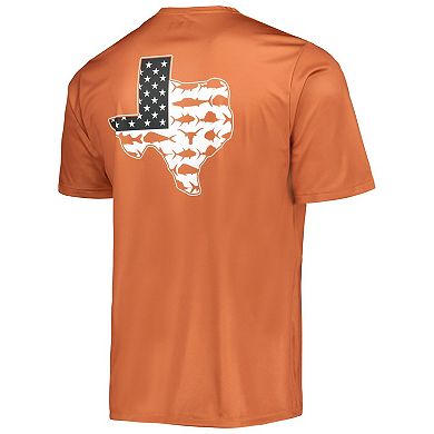 Men's Columbia Texas Orange Texas Longhorns Terminal Tackle Omni-Shade T-Shirt