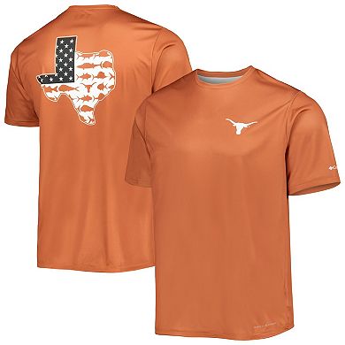 Men's Columbia Texas Orange Texas Longhorns Terminal Tackle Omni-Shade T-Shirt