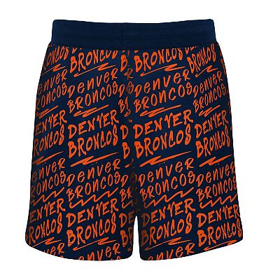 Youth Navy Denver Broncos Super French Terry Shorts