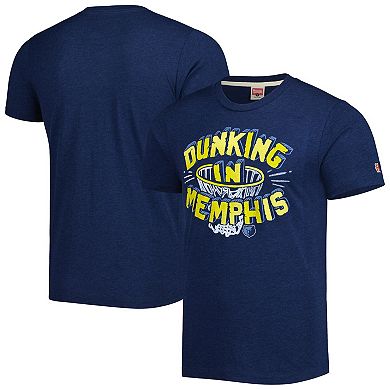 Unisex Homage Navy Memphis Grizzlies Hometown Hyper Local Tri-Blend T-Shirt