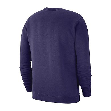 Men's Nike Purple TCU Horned Frogs Arch Club Fleece Pullover Sweatshirt