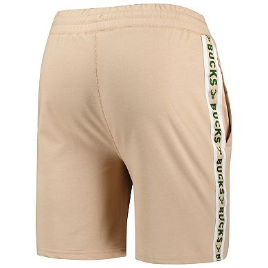 Men's Concepts Sport  Tan Milwaukee Bucks Team Stripe Shorts