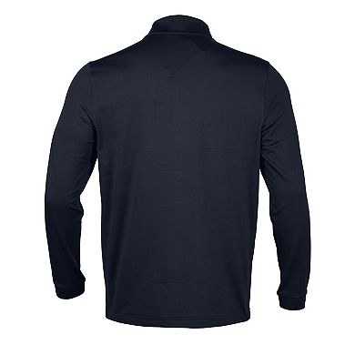 Men's Levelwear Navy Seattle Kraken NHL x PGA Scout Midlayer Quarter-Zip Pullover Top