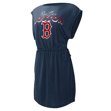 Women's G-III 4Her by Carl Banks Navy Boston Red Sox G.O.A.T Swimsuit Cover-Up Dress