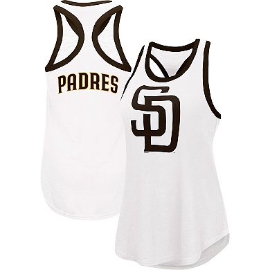 Women's G-III 4Her by Carl Banks White San Diego Padres Tater Tank Top