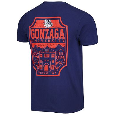 Men's Navy Gonzaga Bulldogs Logo Campus Icon T-Shirt