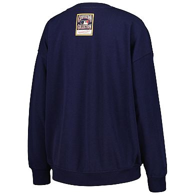 Women's Mitchell & Ness Navy Boston Red Sox Logo Lt 2.0 Pullover Sweatshirt