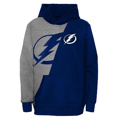 Youth Heather Gray/Blue Tampa Bay Lightning Unrivaled Pullover Hoodie