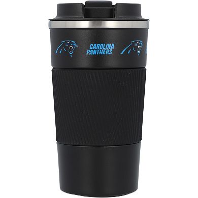 Carolina Panthers 18oz Coffee Tumbler with Silicone Grip