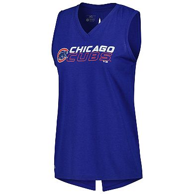 Women's Levelwear  Royal Chicago Cubs Paisley Chase V-Neck Tank Top