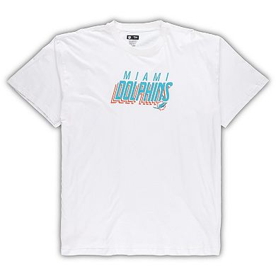 Men's Concepts Sport White/Charcoal Miami Dolphins Big & Tall T-Shirt and Shorts Set