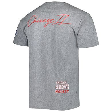 Men's Mitchell & Ness Heather Gray Chicago Blackhawks City Collection T-Shirt