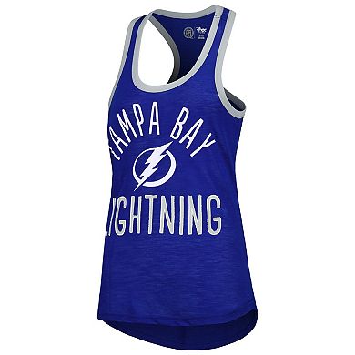 Women's G-III 4Her by Carl Banks Royal Tampa Bay Lightning First Base Racerback Scoop Neck Tank Top