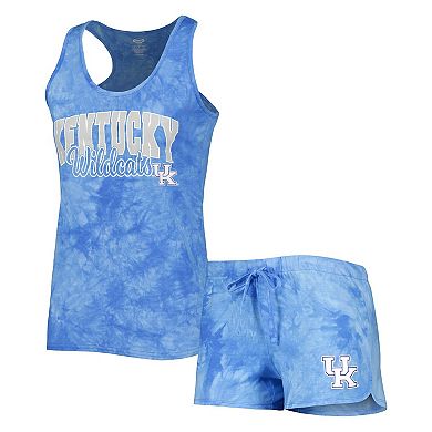 Women's Concepts Sport Royal Kentucky Wildcats Billboard Tie-Dye Tank Top and Shorts Sleep Set