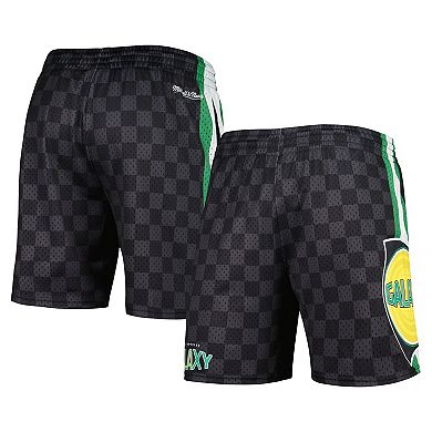 Men's Mitchell & Ness Black LA Galaxy City Mesh Shorts