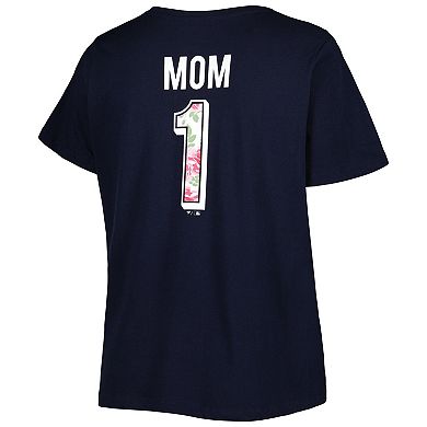 Women's Navy New York Yankees Mother's Day Plus Size Best Mom EverÂ V-Neck T-Shirt