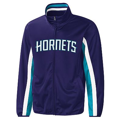 Men's G-III Sports by Carl Banks Purple Charlotte Hornets Contender Wordmark Full-Zip Track Jacket