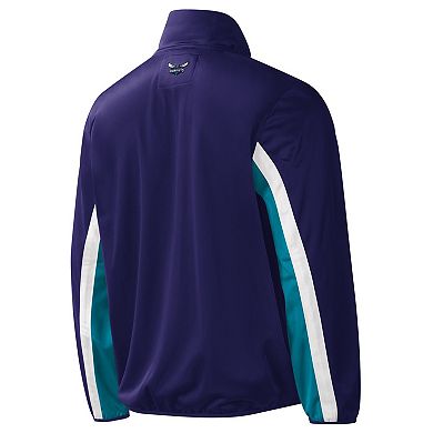 Men's G-III Sports by Carl Banks Purple Charlotte Hornets Contender Wordmark Full-Zip Track Jacket