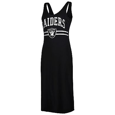 Women's G-III 4Her by Carl Banks Black Las Vegas Raiders Training V-Neck Maxi Dress