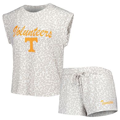 Women's Concepts Sport  Cream Tennessee Volunteers Montana T-Shirt & Shorts Sleep Set